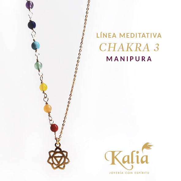 Dije Chakra 3 en Plata ley .925 y baño de oro