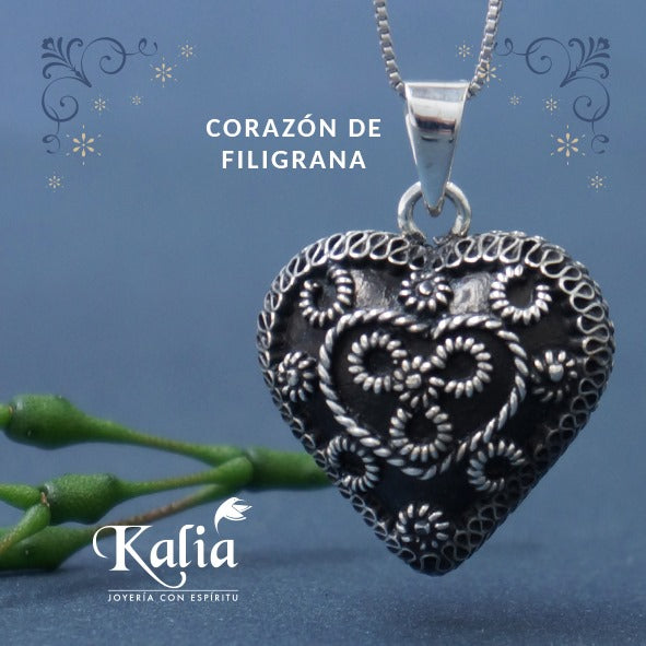 Corazón de Plata Filigrana