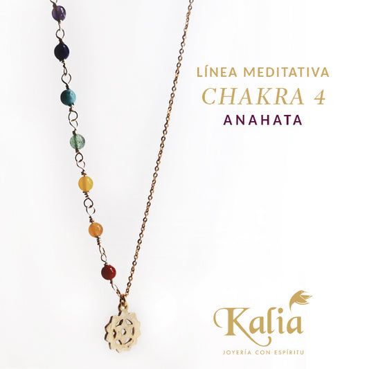 Dije Chakra 4 en Plata ley .925 y baño de oro