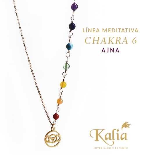 Dije Chakra 6 en Plata ley .925 y baño de oro